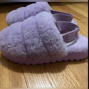 Lavender Ugg Platform Slippers